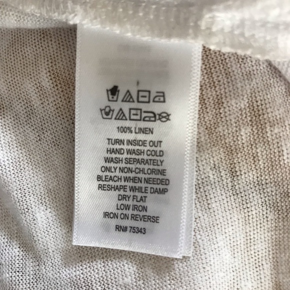 Tahari 100% Linen Ivory Open Front Topper Jacket with Hood Hoodie Size XL - Picture 7 of 9